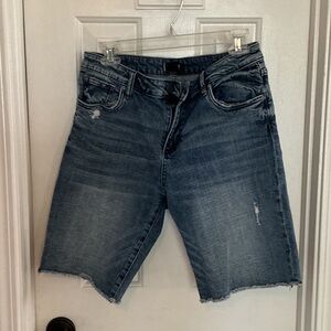 Kut from the Kloth Blue Distressed Denim Shorts